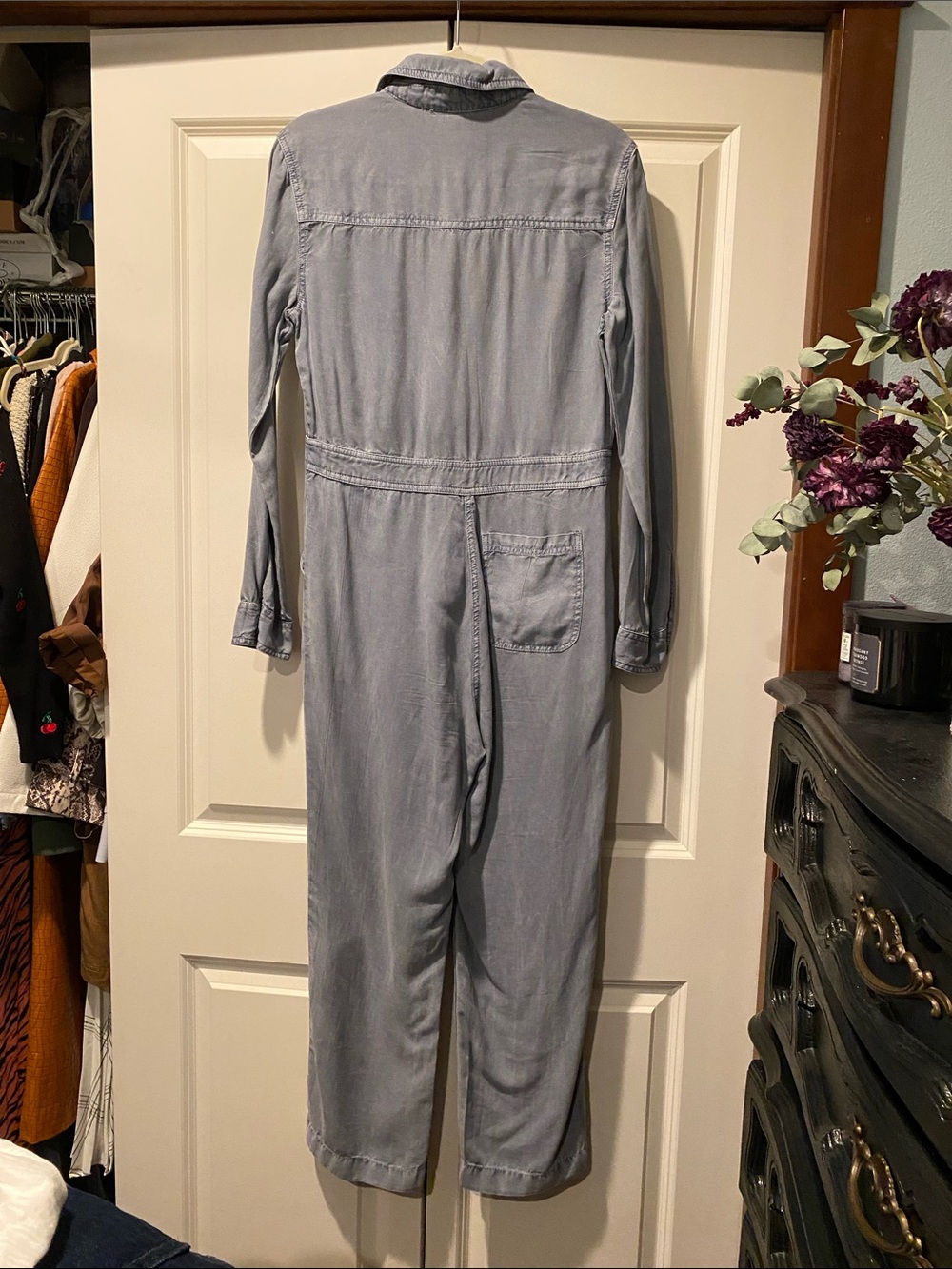 Treasure & Bond Utility Boiler Suit. Washed Denim Jumpsuit. Blue/Grey. Size XS. - Picture 5 of 11
